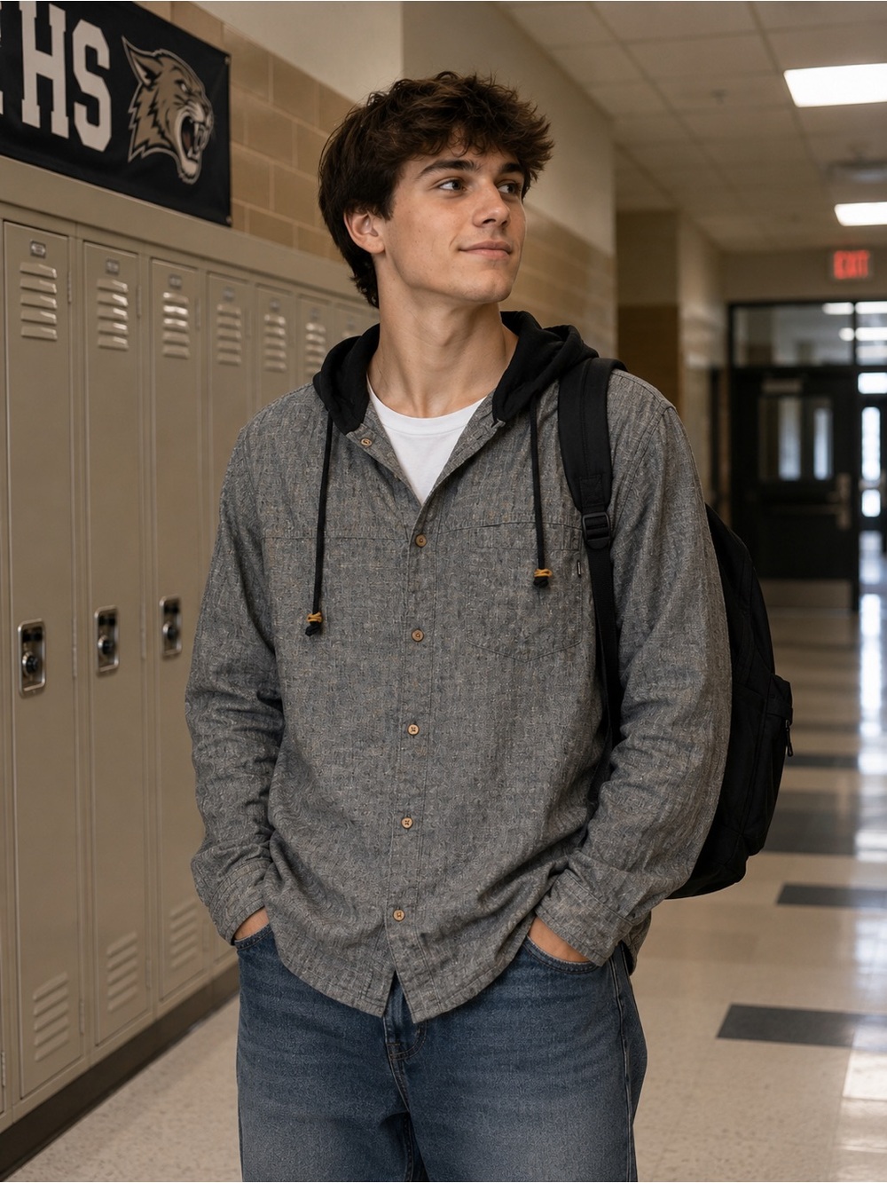 Tentree Hooded Button-Up Shirt